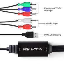 Full HD 1080P HDMI to YPbPr Converter Cable Supports 1080P 60Hz Video Audio for DVD PSP Xbox 360 PS2 Nintendo to HDTV Monitor